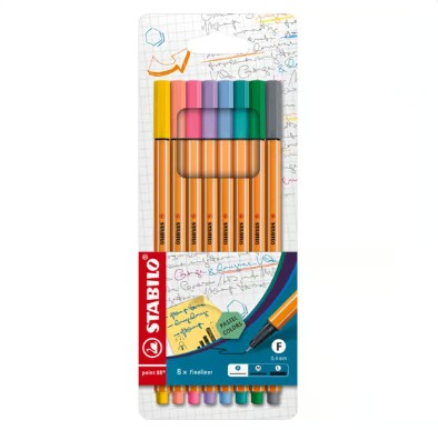 Stabilo Fineliner (8 Pack)