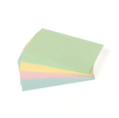 Record Cards Assorted Colours (152mm x 102mm)