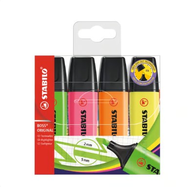 Stabilo Original Highlighters (4 Pack)